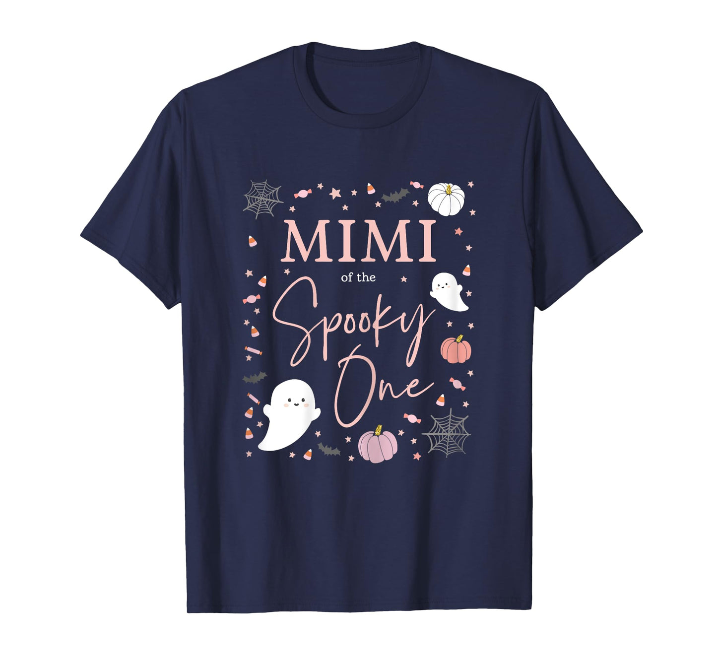 Mimi of the Spooky One Girl First Birthday Pink Halloween T-Shirt