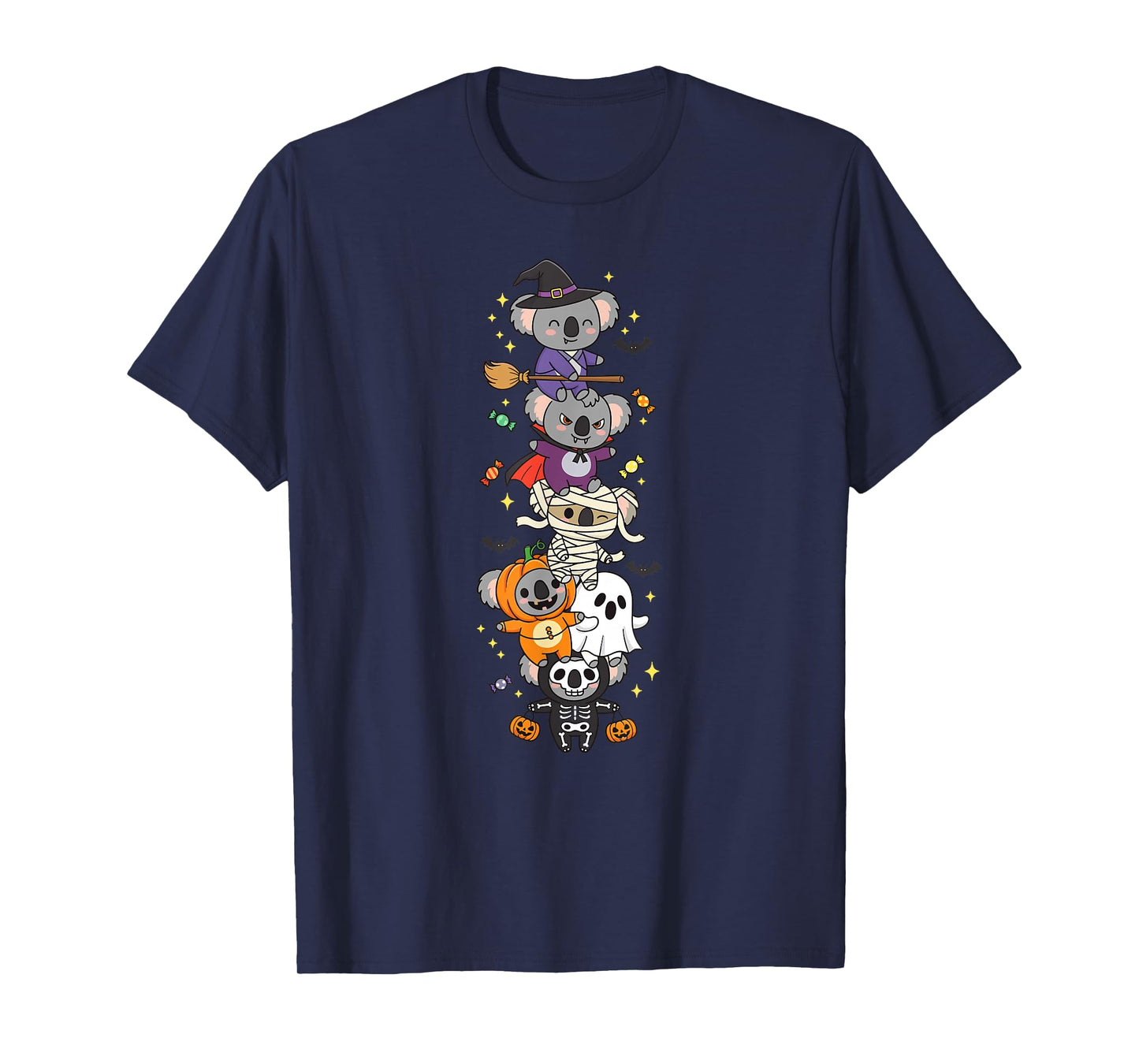 Funny Koala Witch Vampire Ghost Halloween Kids Mens Womens T-Shirt