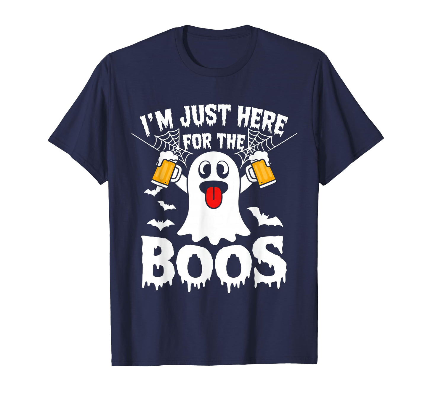 I'm Just Here for The Boos Funny Halloween Ghost Men Women T-Shirt