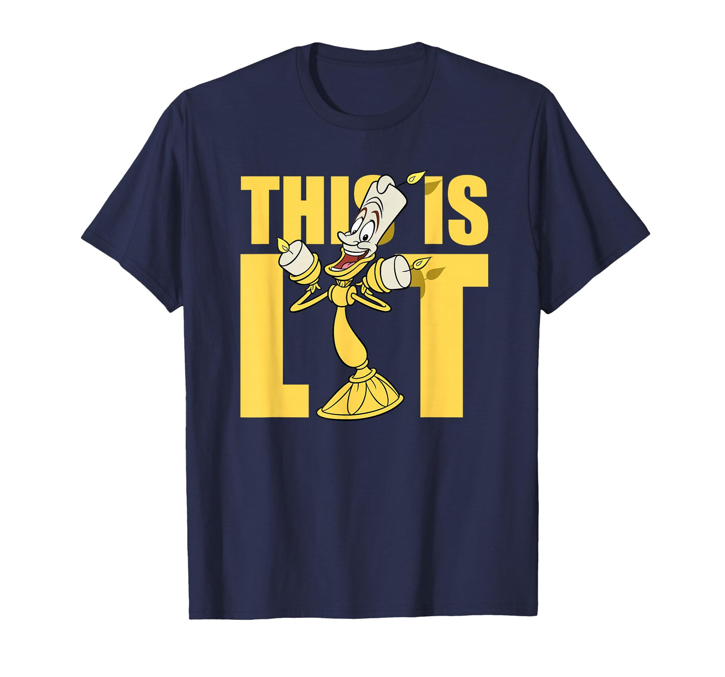 Disney Beauty and The Beast Lumiere This is Lit T-Shirt Small
