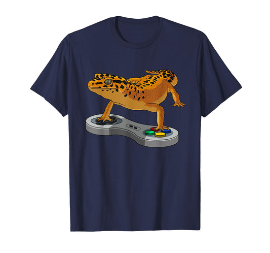 Funny Leopard Gecko Bearded Dragon Gift Kids Cool Gamers T-Shirt