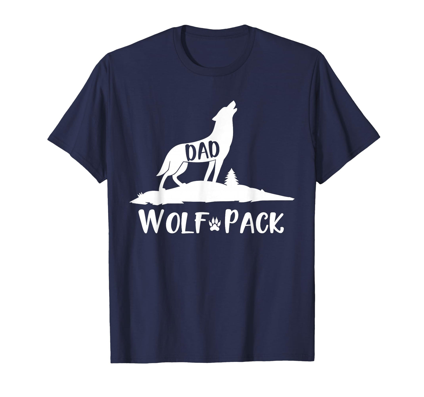 Wolf Pack Matching Family Dad Wolf Wolves T-Shirt