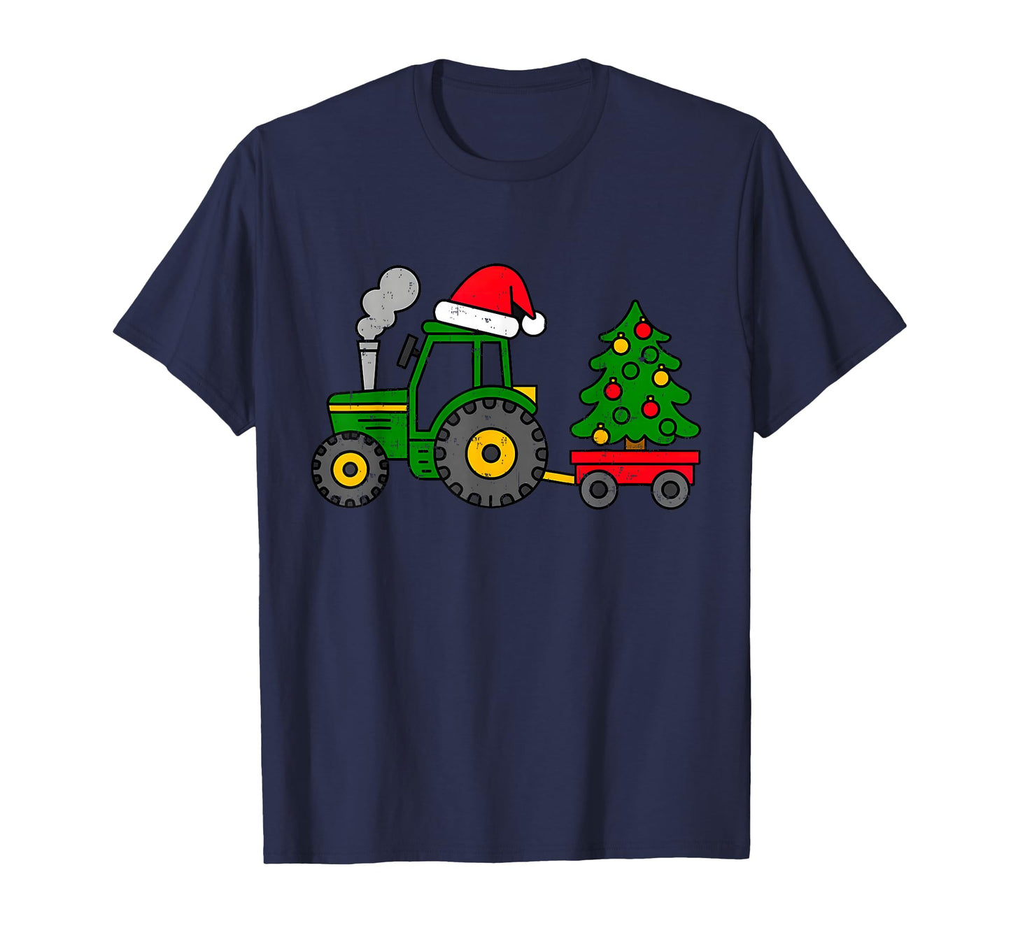 Farm Christmas Tractor Tree Xmas Truck Boys Kids Toddler T-Shirt