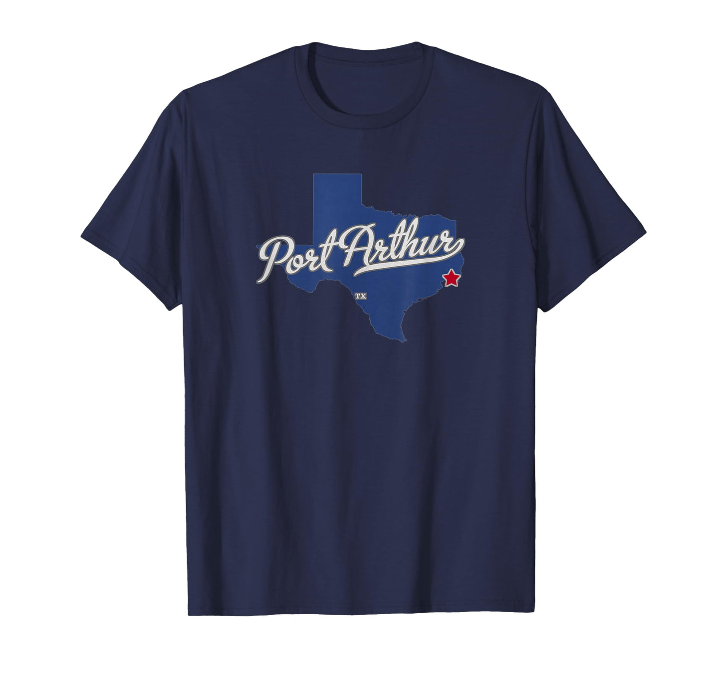 Port Arthur Texas TX Map T-Shirt