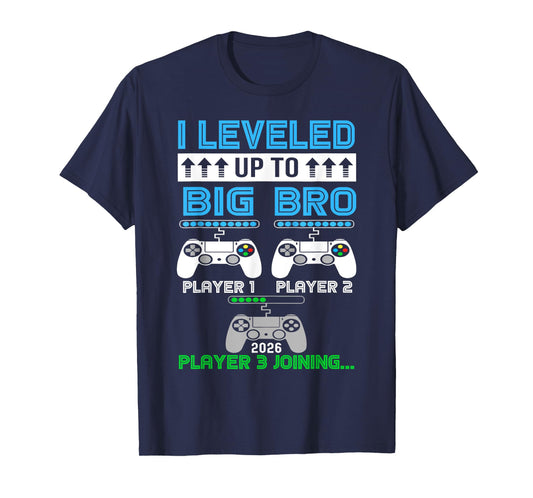 leveled Up To Big Brother Again Big Brother Est 2026 Kids T-Shirt