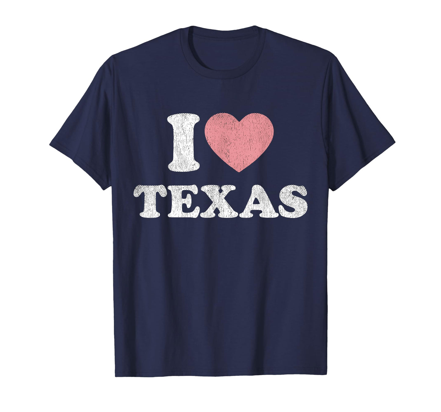 I Love Texas Women Pink Heart TX Girls Souvenir T-Shirt