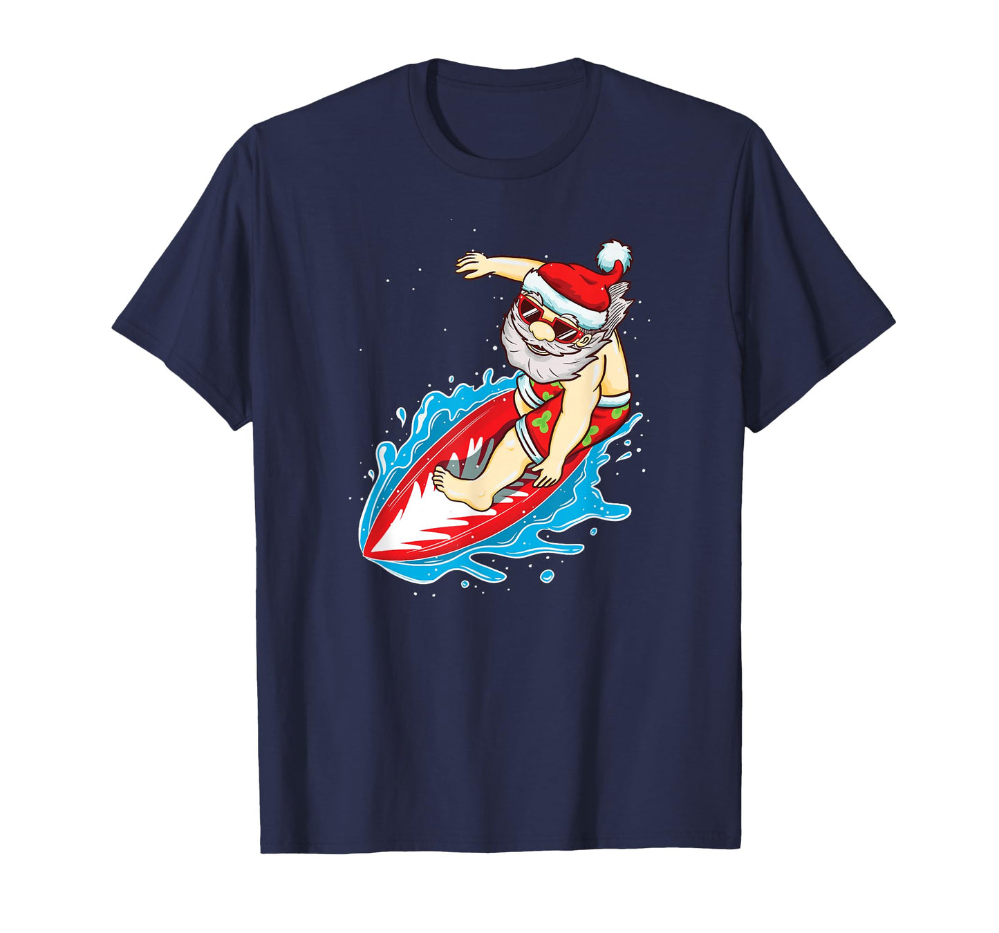 Santa Surfing Christmas in July Shirt T-Shirt