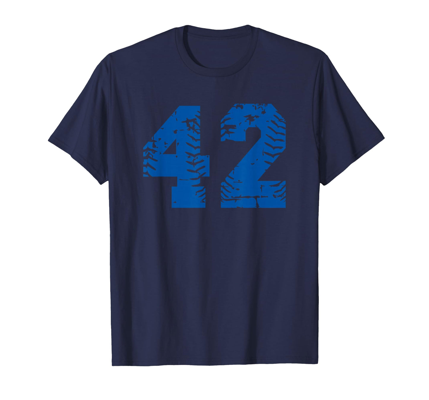 Number #42 Baseball Blue Vintage Number T-Shirt