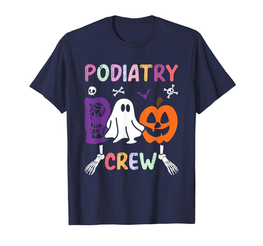 Podiatry Boo Crew Ghost Gift For Halloween Spooky Costume T-Shirt