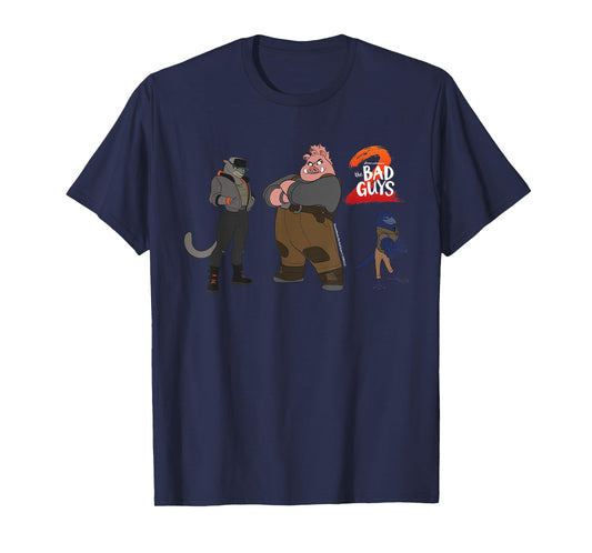 DreamWorks The Bad Guys 2 The Bad Girls 2D Style T-Shirt