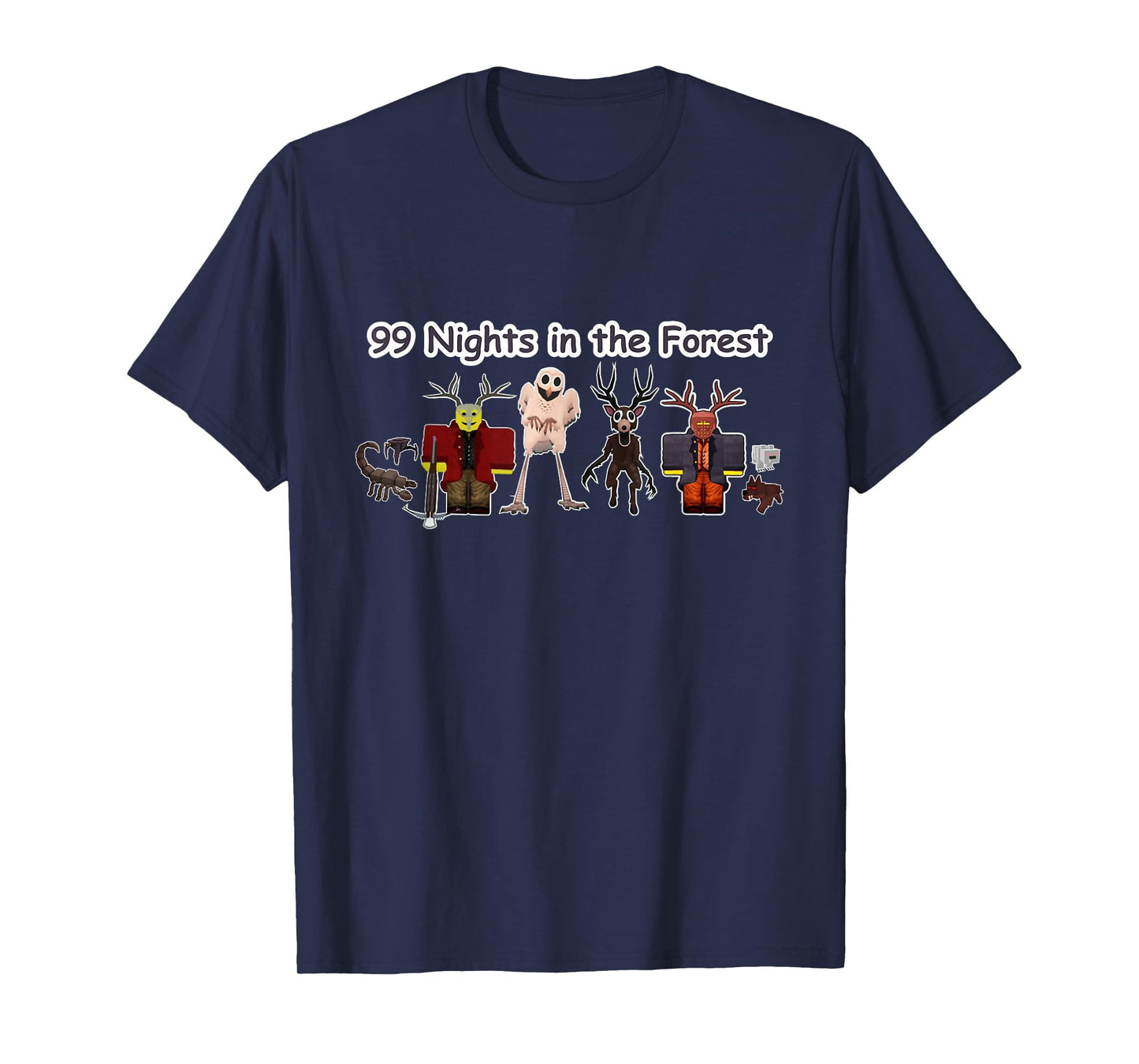 99 Nights Halloween Gamer Deer in The Forest Kids T-Shirt