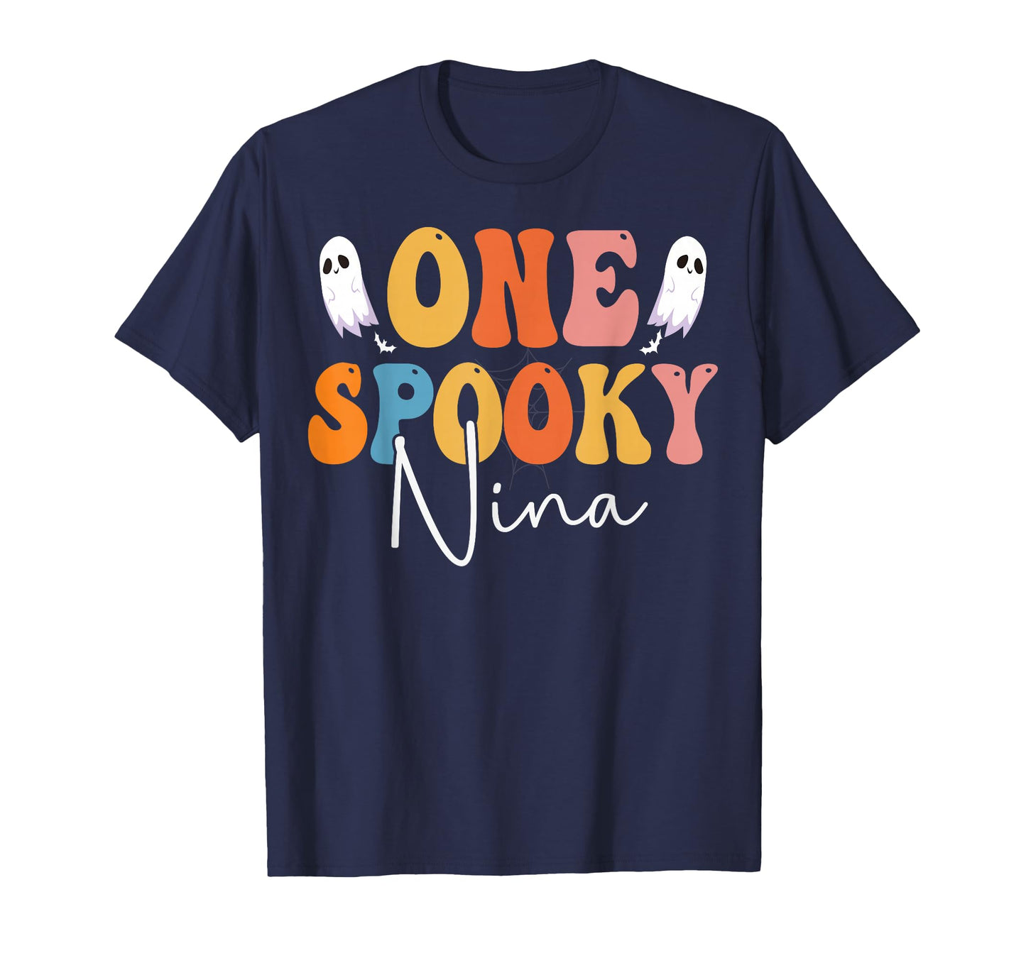 One Spooky Nina Groovy Funny Women Ghost Boo Halloween T-Shirt