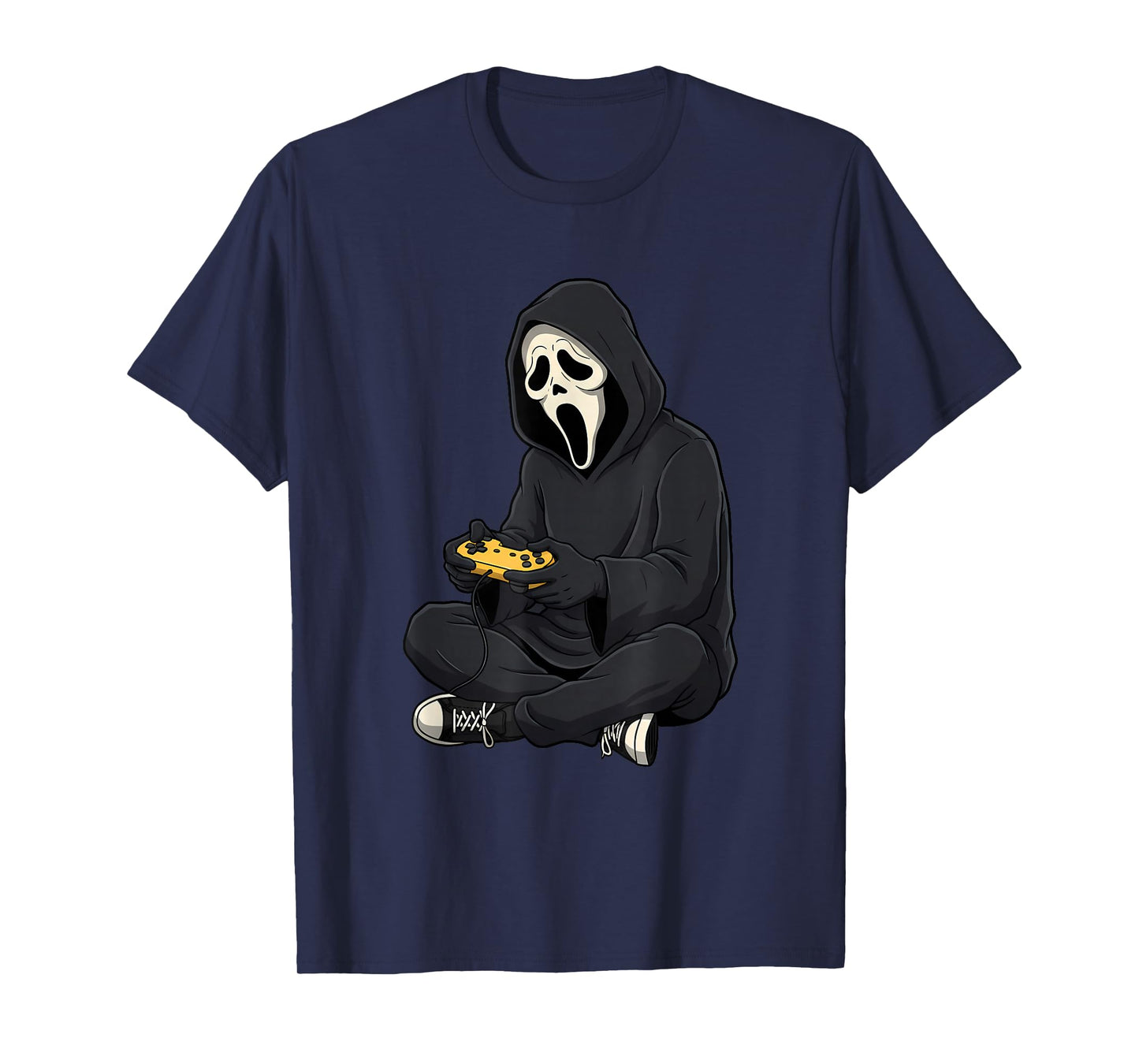 Halloween Scary Face Ghost Mask Gamer Video T-Shirt