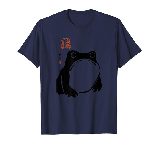 Grumpy Frog Japanese Ink - Traditional Art Humor T-Shirt