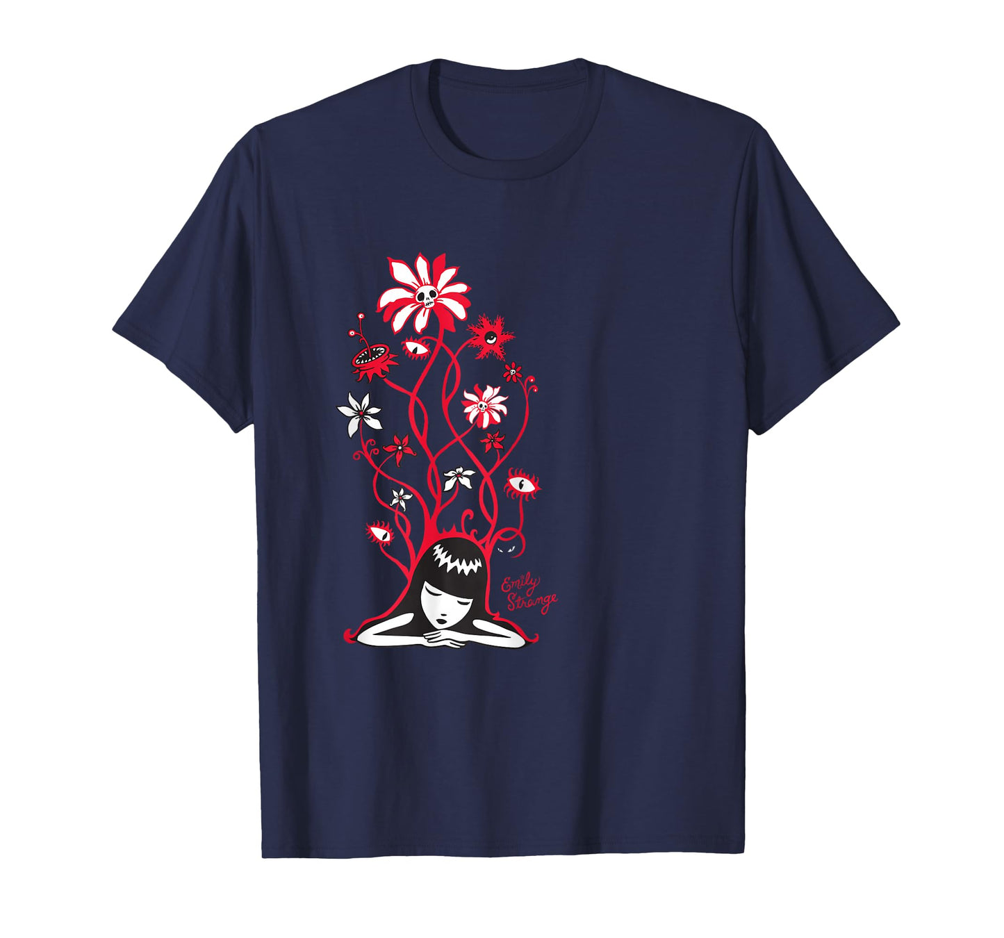 Emily The Strange Flower Power Cat Nap T-Shirt