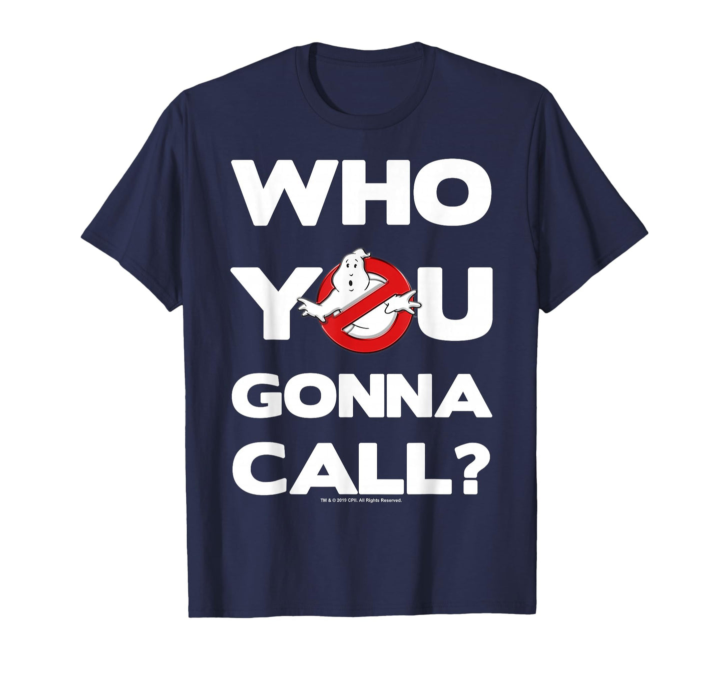 Ghostbusters Who You Gonna Call Bold Text Movie Logo T-Shirt