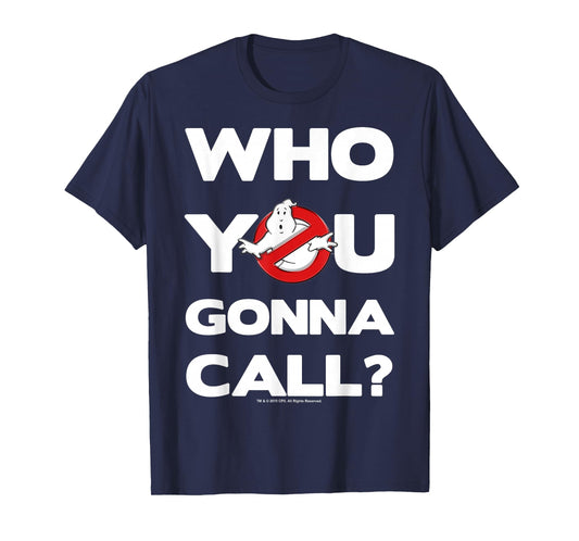 Ghostbusters Who You Gonna Call Bold Text Movie Logo T-Shirt