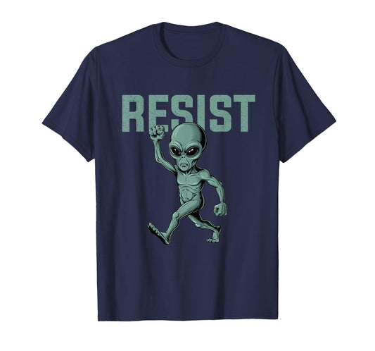 Funny Alien UFO Resist Alien Protest Against Tariffs T-Shirt