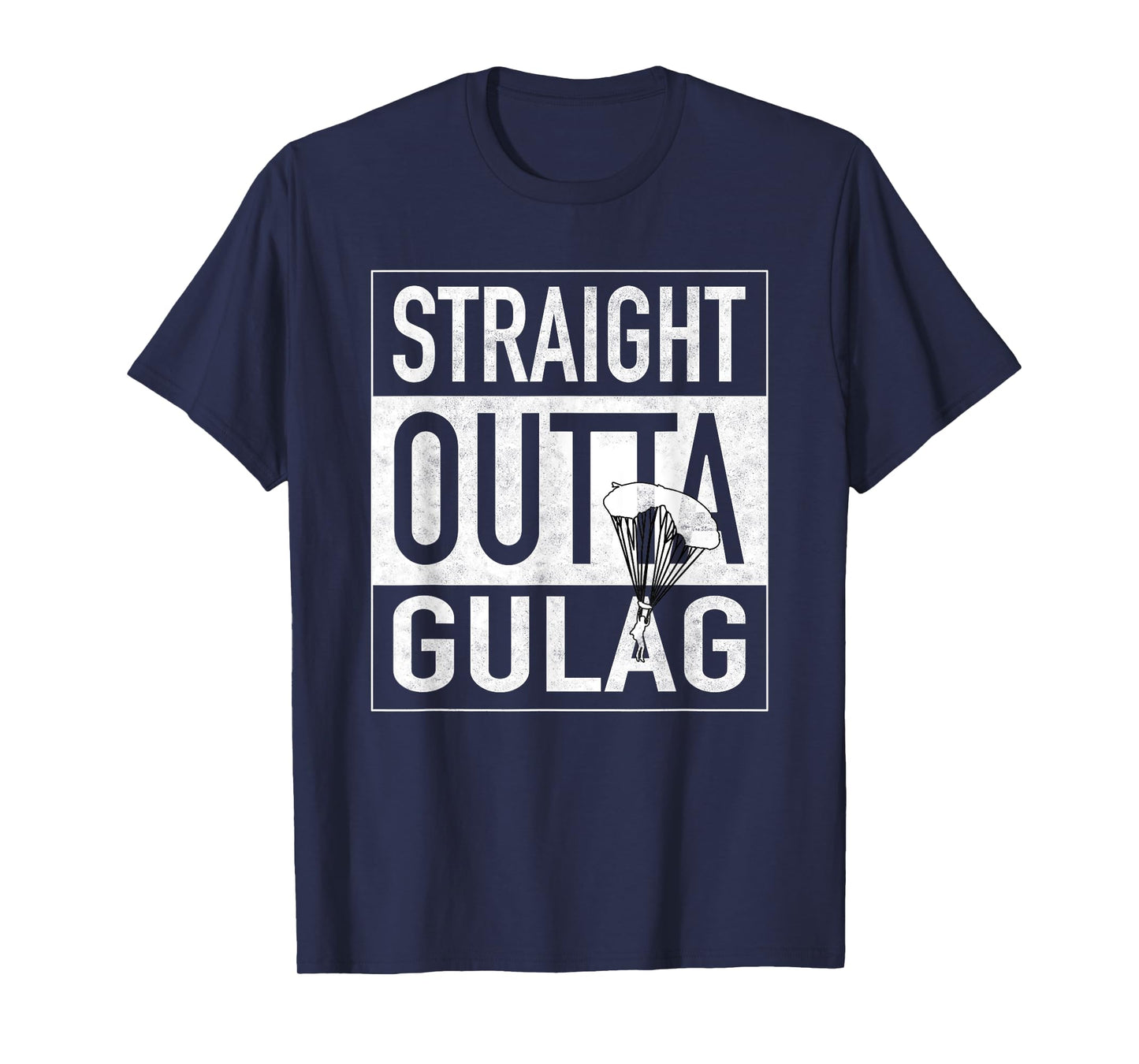 Straight Outta Gulag with Parachute for Gamers T-Shirt