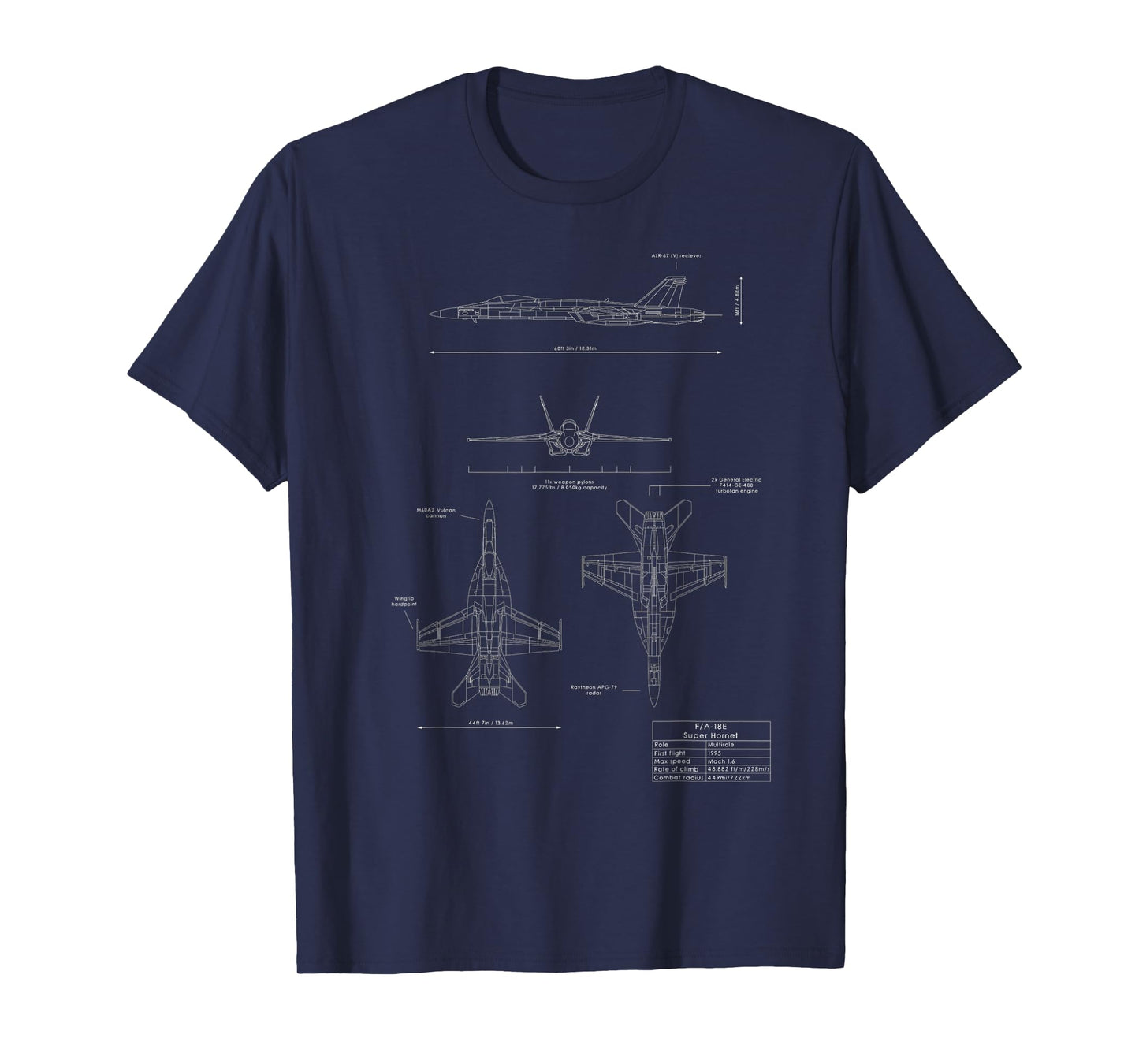 F-18 F/A-18E Super Hornet Jet Airplane T-Shirt