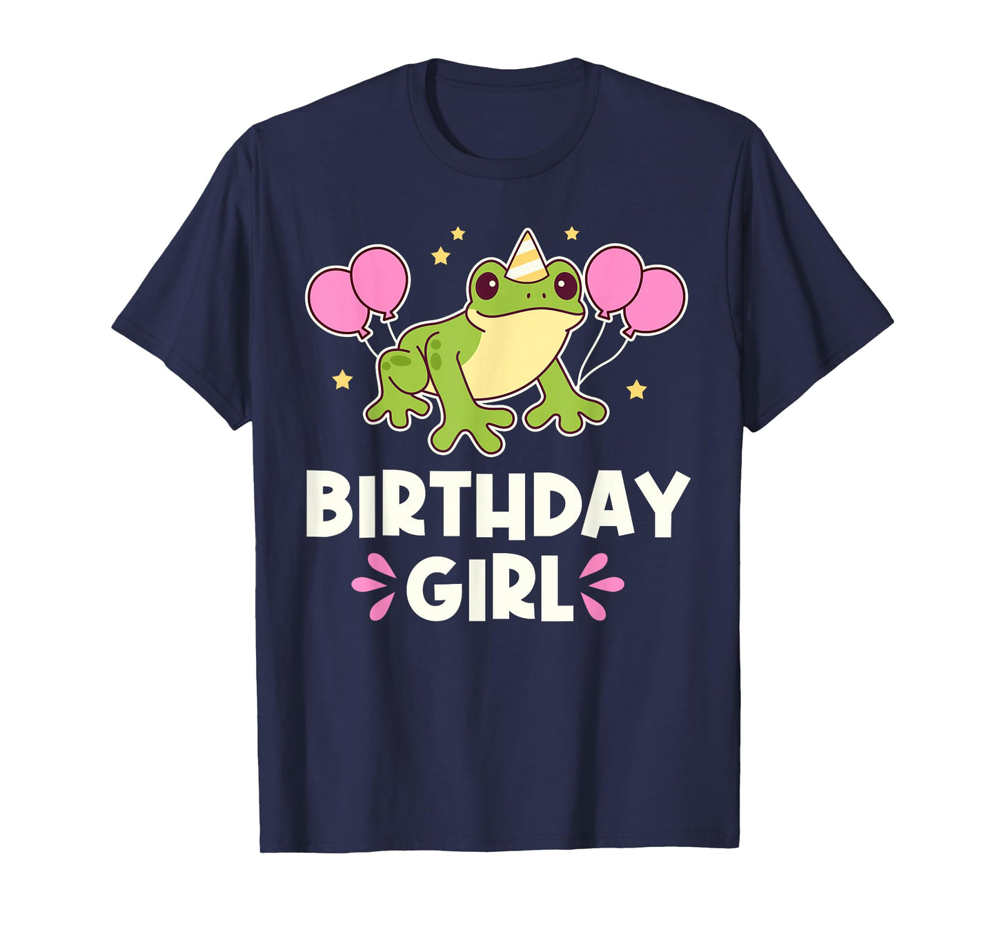 Cute Birthday Girl Frog Graphic T-Shirt