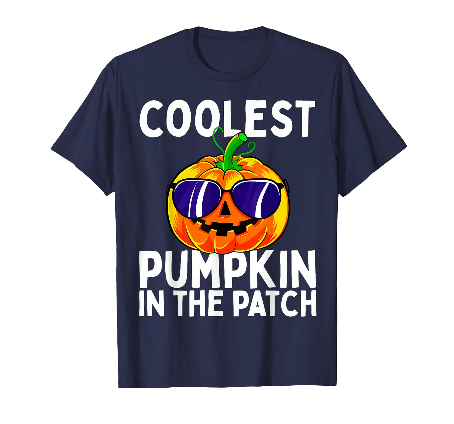 Kids Coolest Pumpkin in the Patch Halloween Boys Girls T-Shirt