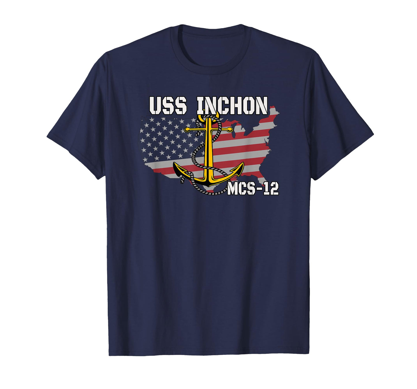 USS Inchon MCS-12 Mine Countermeasures Ship Veterans Father T-Shirt