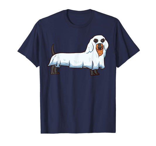 Ghost Dachshund Spooky Dog Viennese Halloween Costume T-Shirt