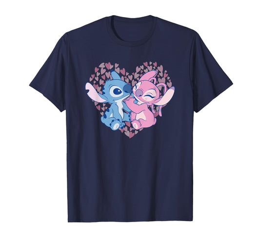 Disney Lilo & Stitch Valentine's Stitch & Angel Lovely Duo T-Shirt