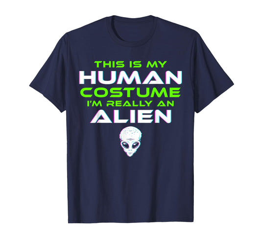 Alien Costume Halloween Funny Kids Men Women T-Shirt