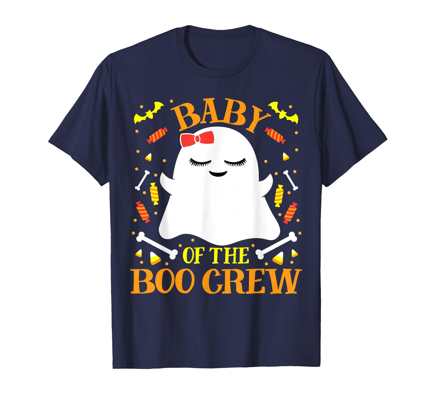 Baby Boo Crew Ghost Matching Family Set Cute Girls Halloween T-Shirt