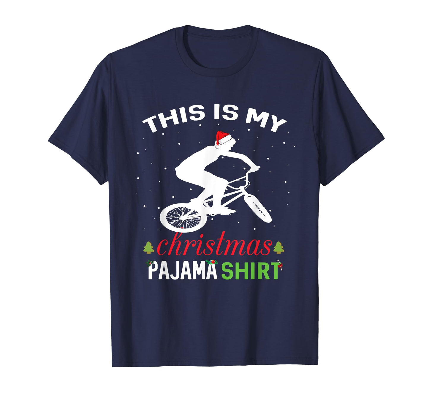BMX Rider Xmas Gift Tee Family Matching Pajama T-Shirt