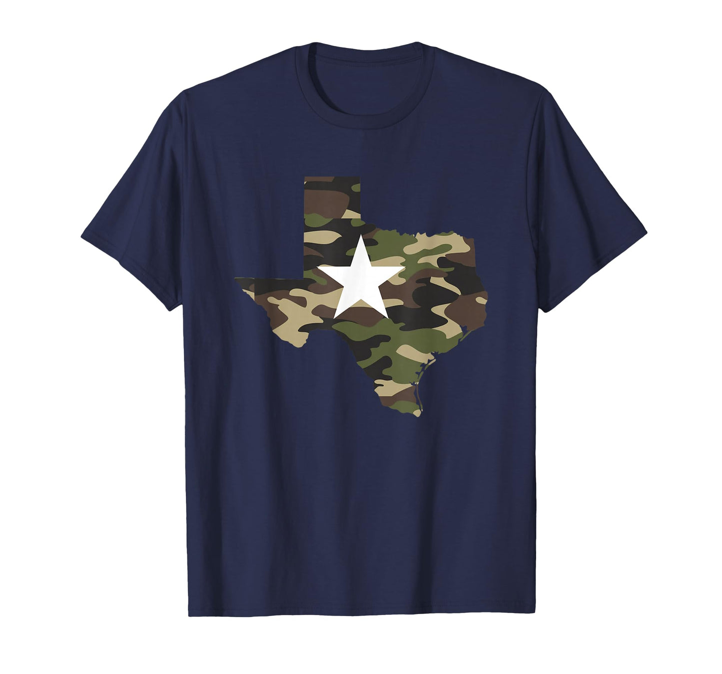 Texas Texan Army Camouflage Star Map US Soldiers Veterans T-Shirt