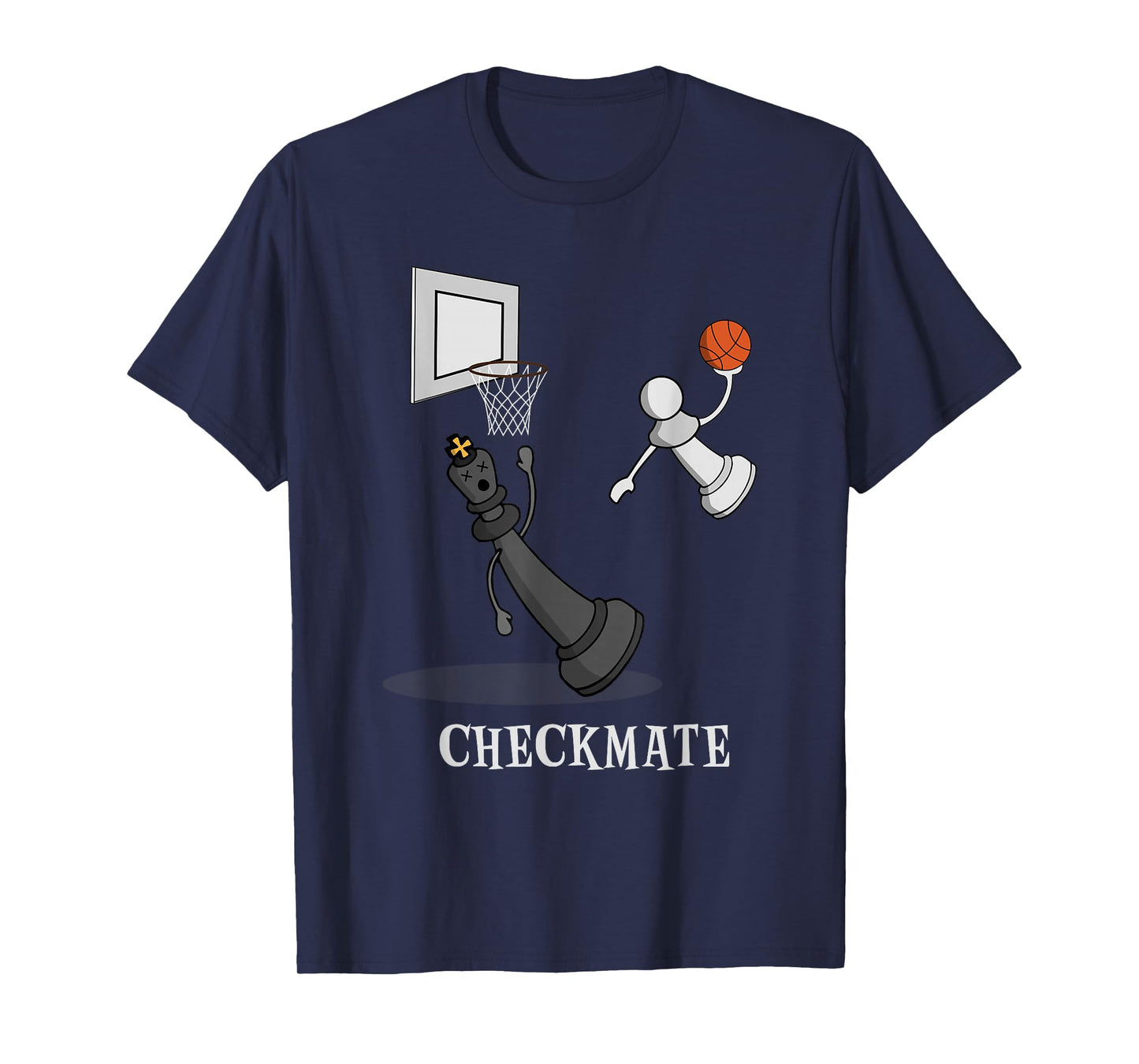 Funny Checkmate Chess Basketball Game Board King Pawn Piece T-Shirt