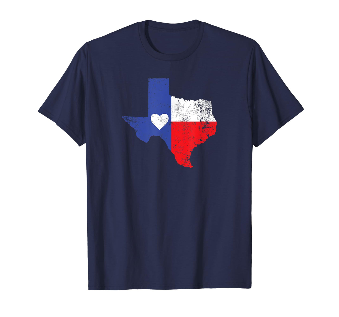 Texas Heart Flag State Outline T-Shirt