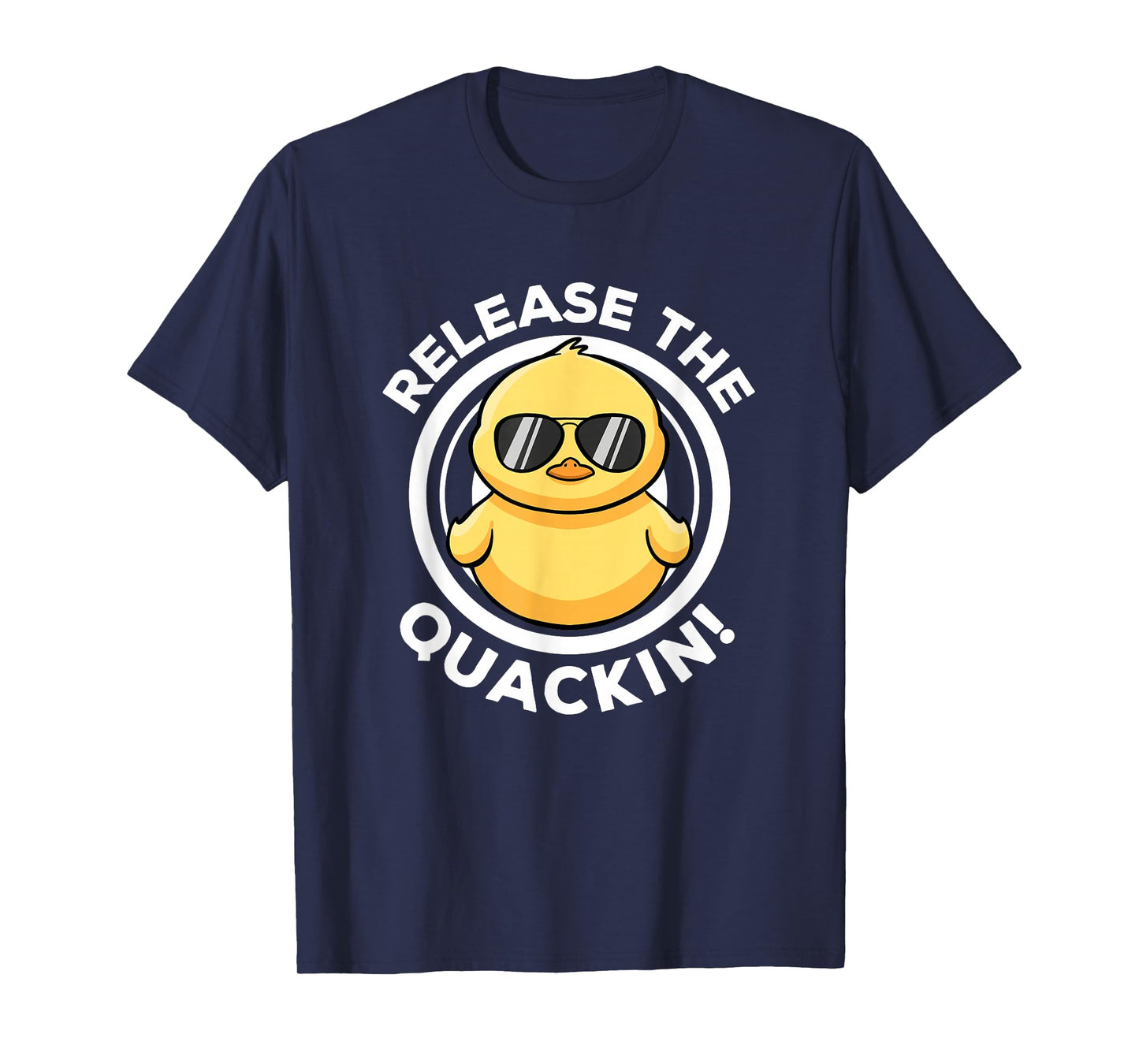 Release The Quackin I Love Duck Lovers Funny Yellow Duck T-Shirt