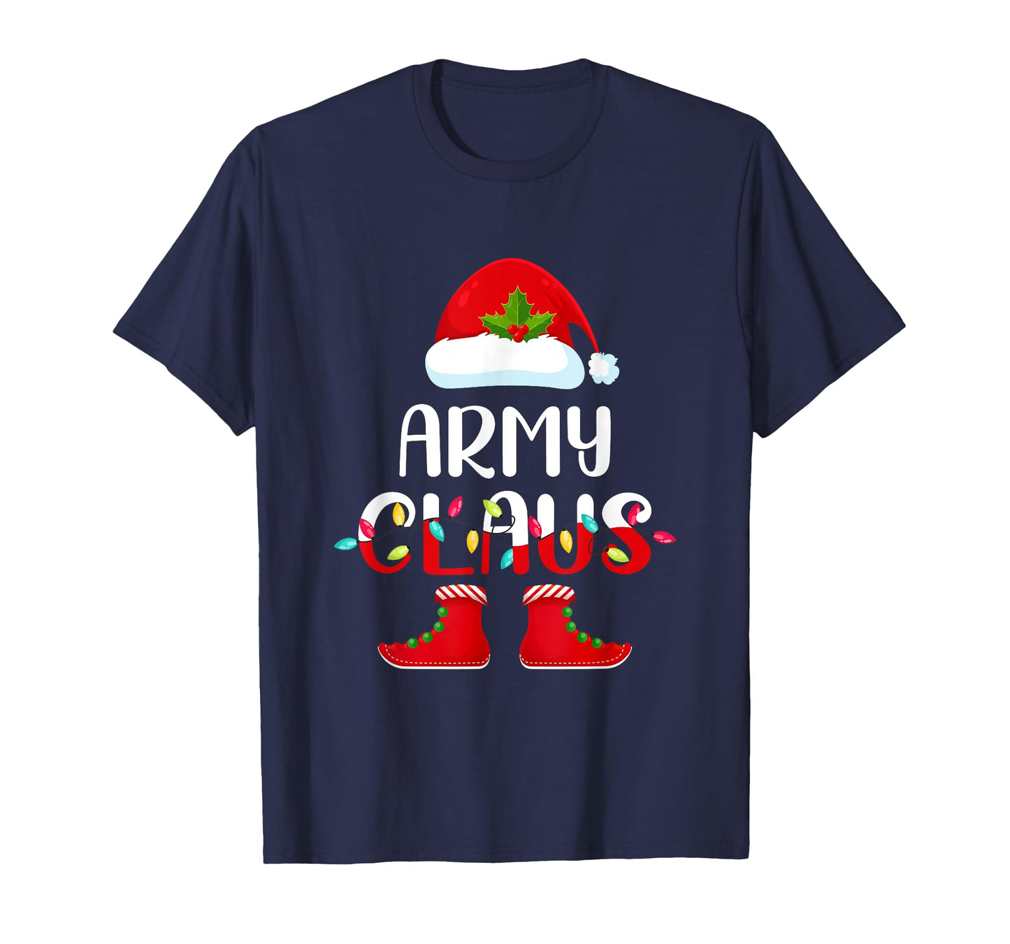 Santa Army Claus Elf Matching Family Group Christmas T-Shirt