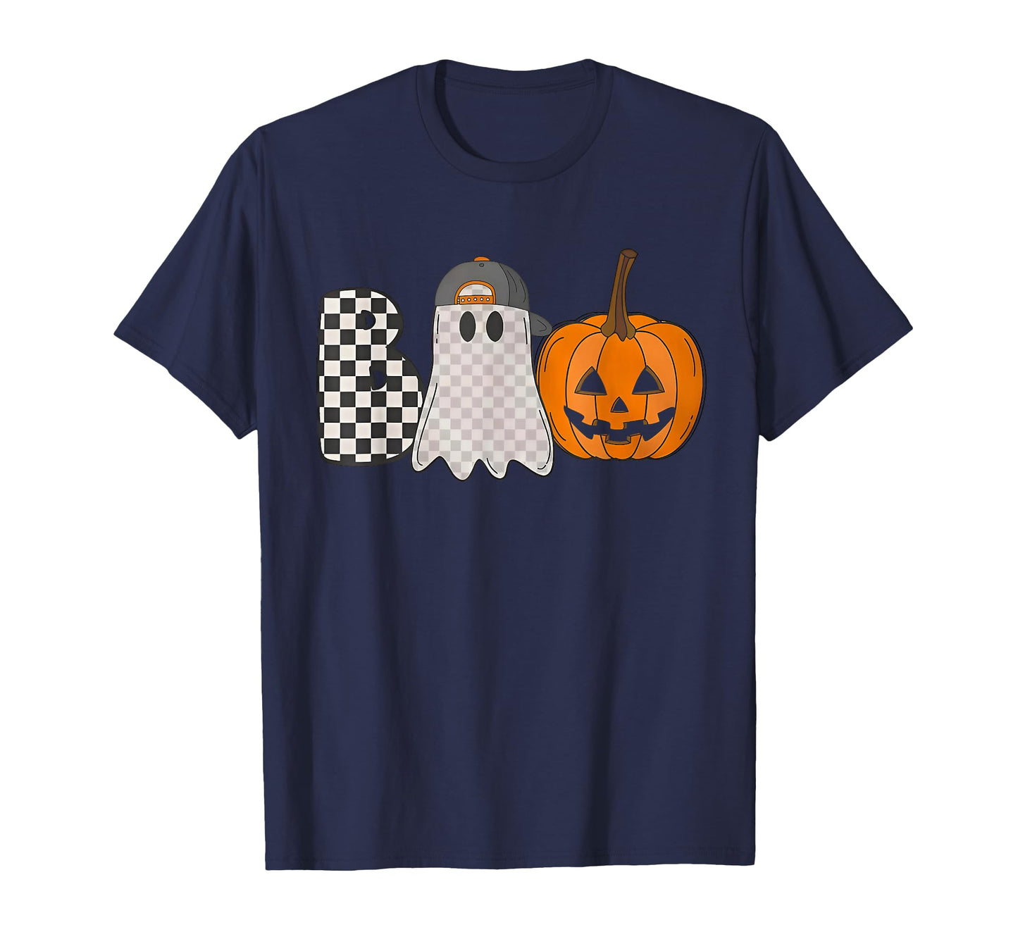 Boo Funny Ghost Jack O Lantern Spooky Season Happy Halloween T-Shirt