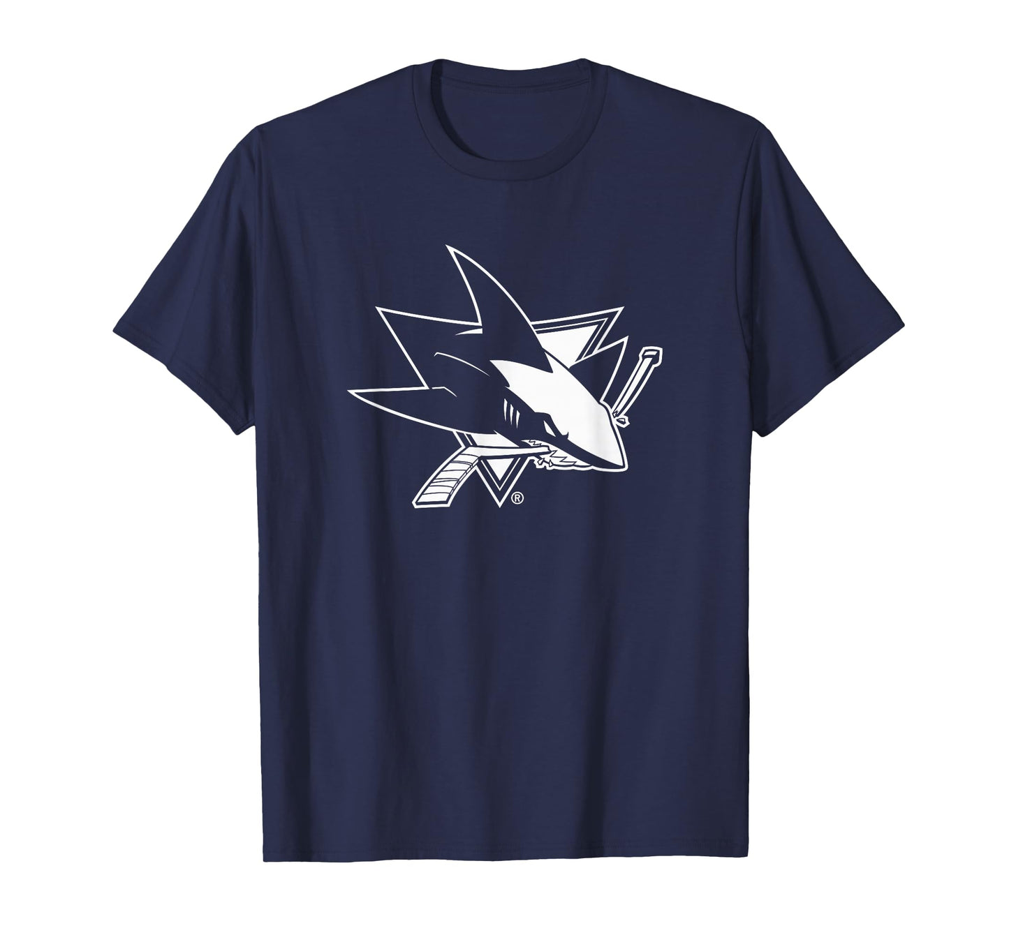 San Jose Sharks Two Tone Black NHL Officially Licensed T-Shirt