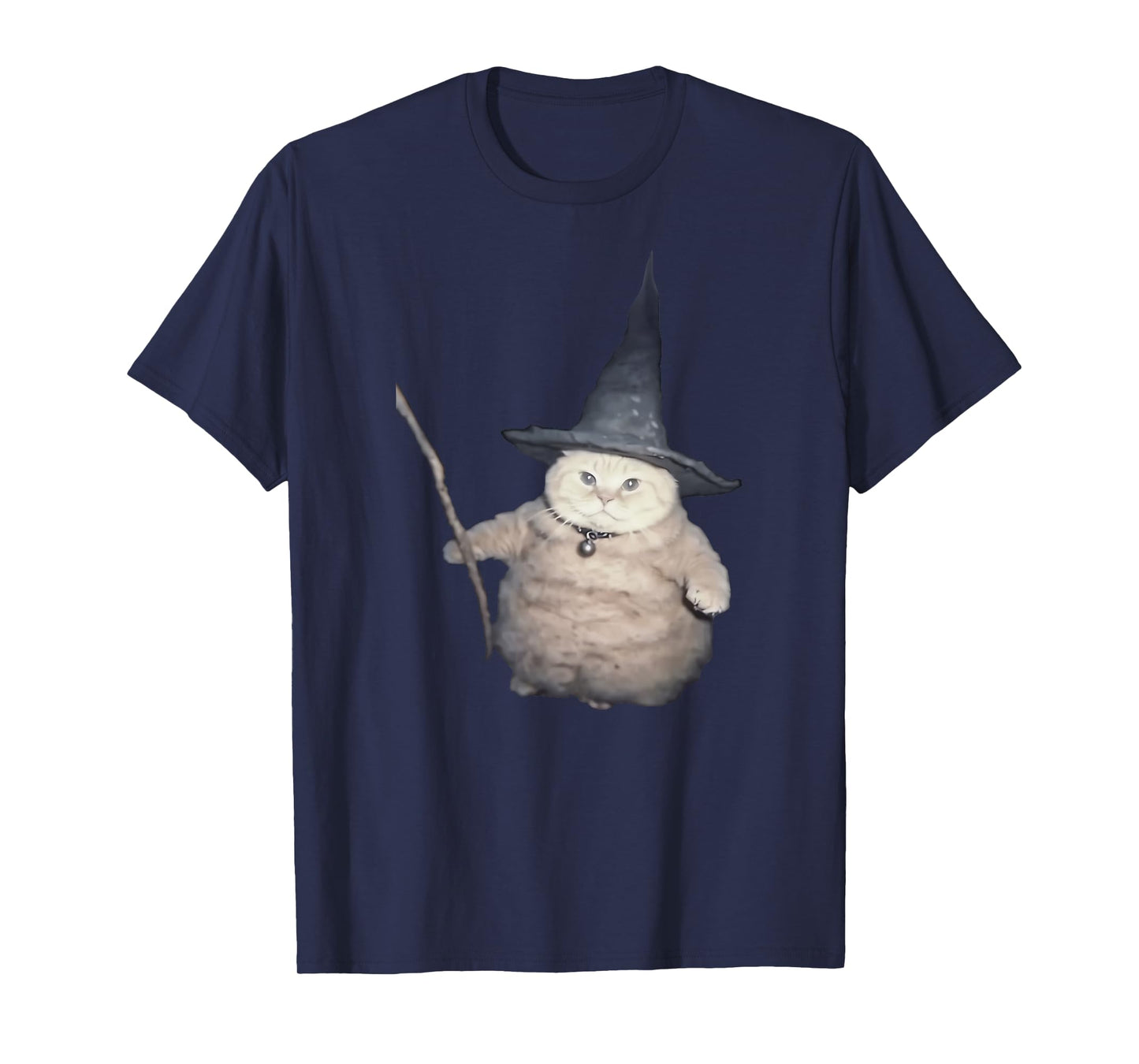 Cute Funny Wizard Cat Weird Kitten Cat Meme Spooky Halloween T-Shirt