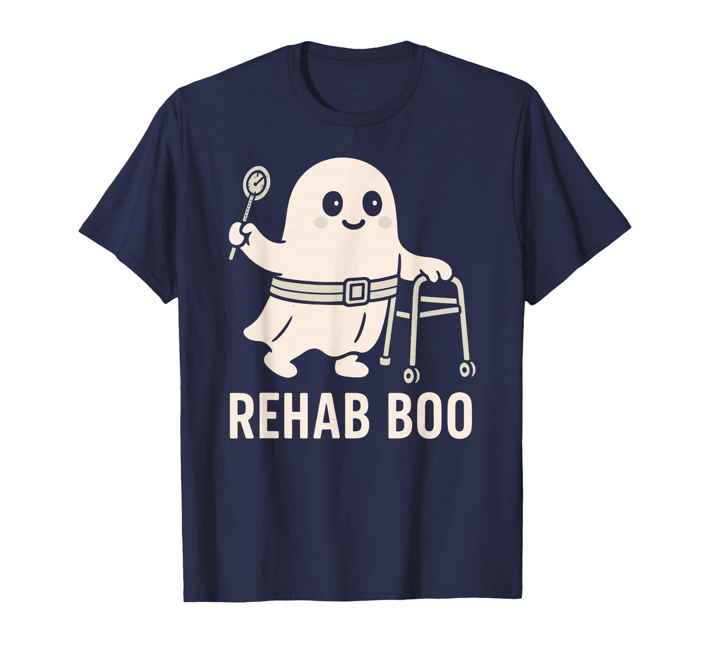 Rehab Boo Crew Ghost Halloween Physical Therapy OT Therapist T-Shirt