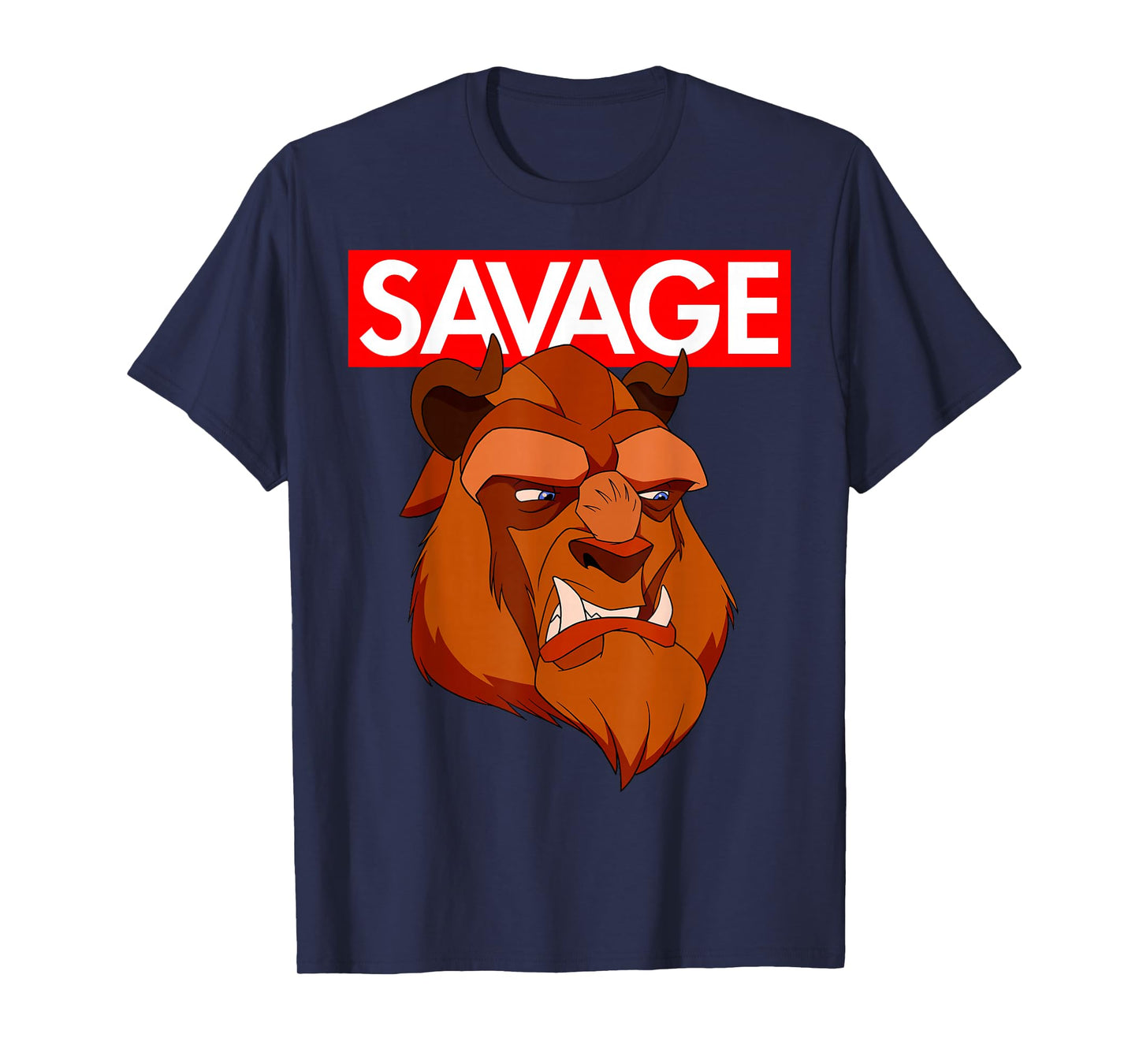 Disney Beauty & the Beast Savage Face Graphic T-Shirt T-Shirt