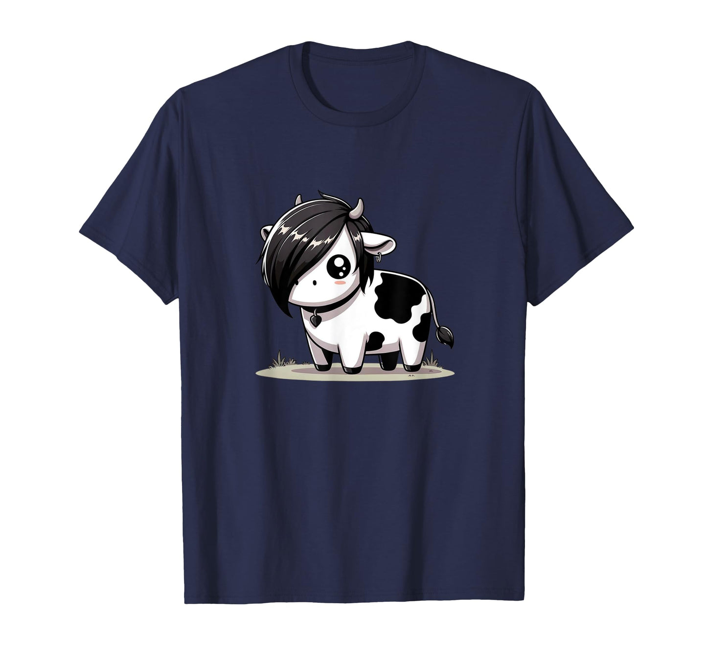 Kawaii Anime Emo Cow Kids Womens Mens T-Shirt