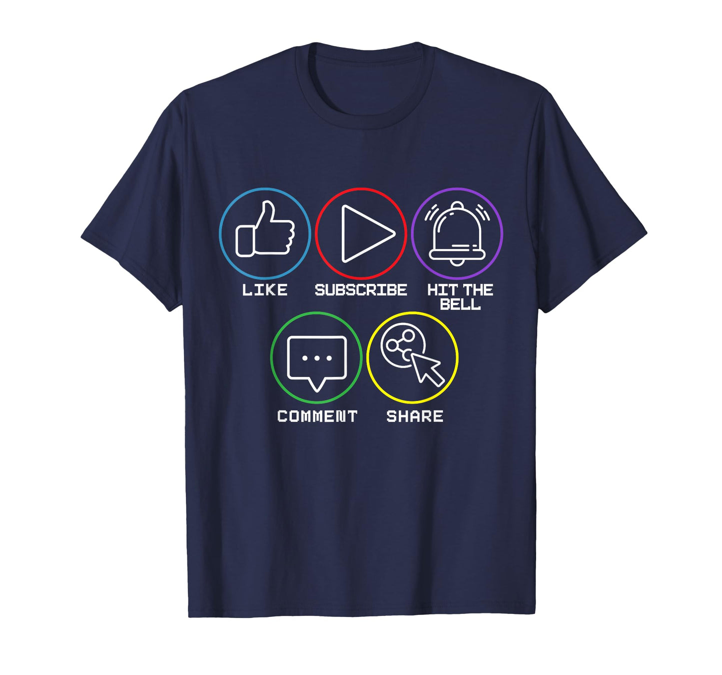 Like Subscribe Hit The Bell Comment Share Livestreaming T-Shirt