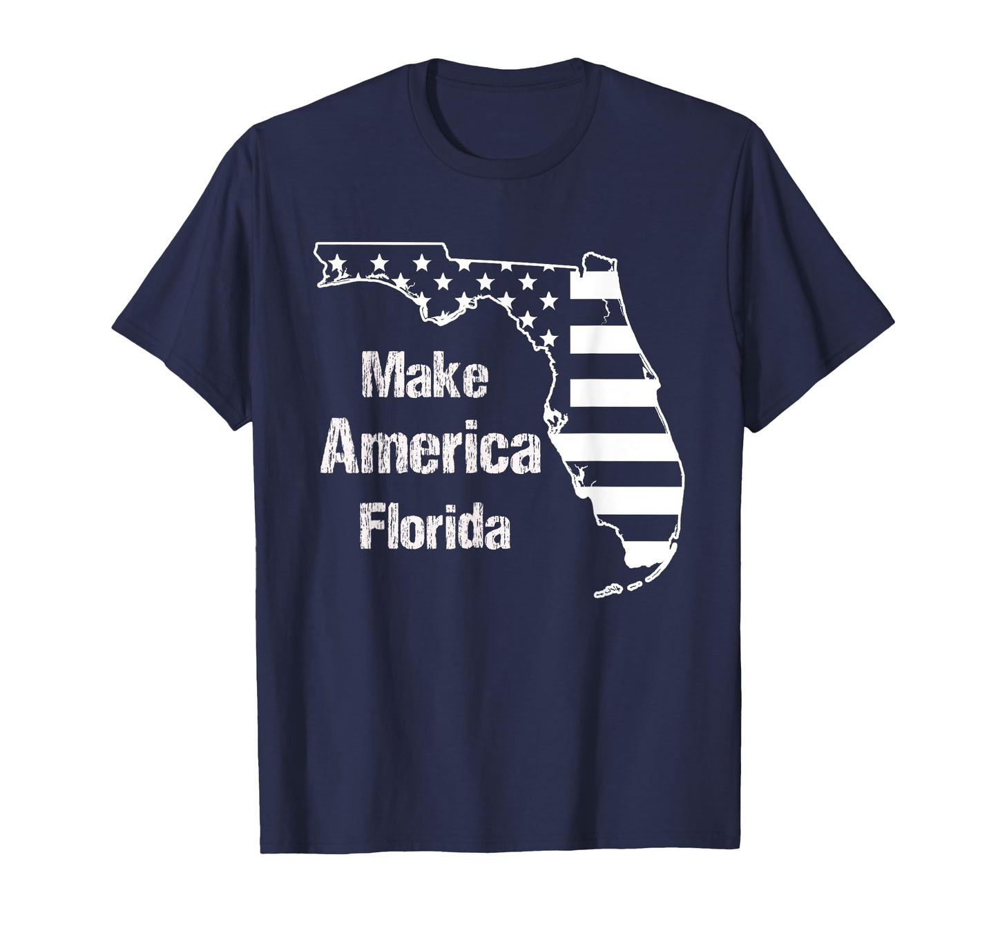 Funny Make America Florida American Flag Retro Vintage T-Shirt