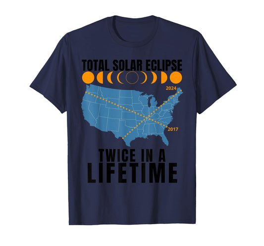 America Total Solar Eclipse April 8 2024 USA Map Totality T-Shirt