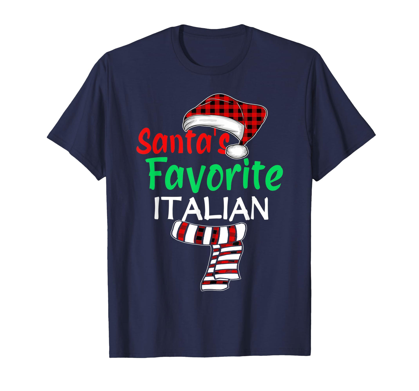 Christmas Pajama Santa Claus Shirt, Santa's Favorite Italian T-Shirt