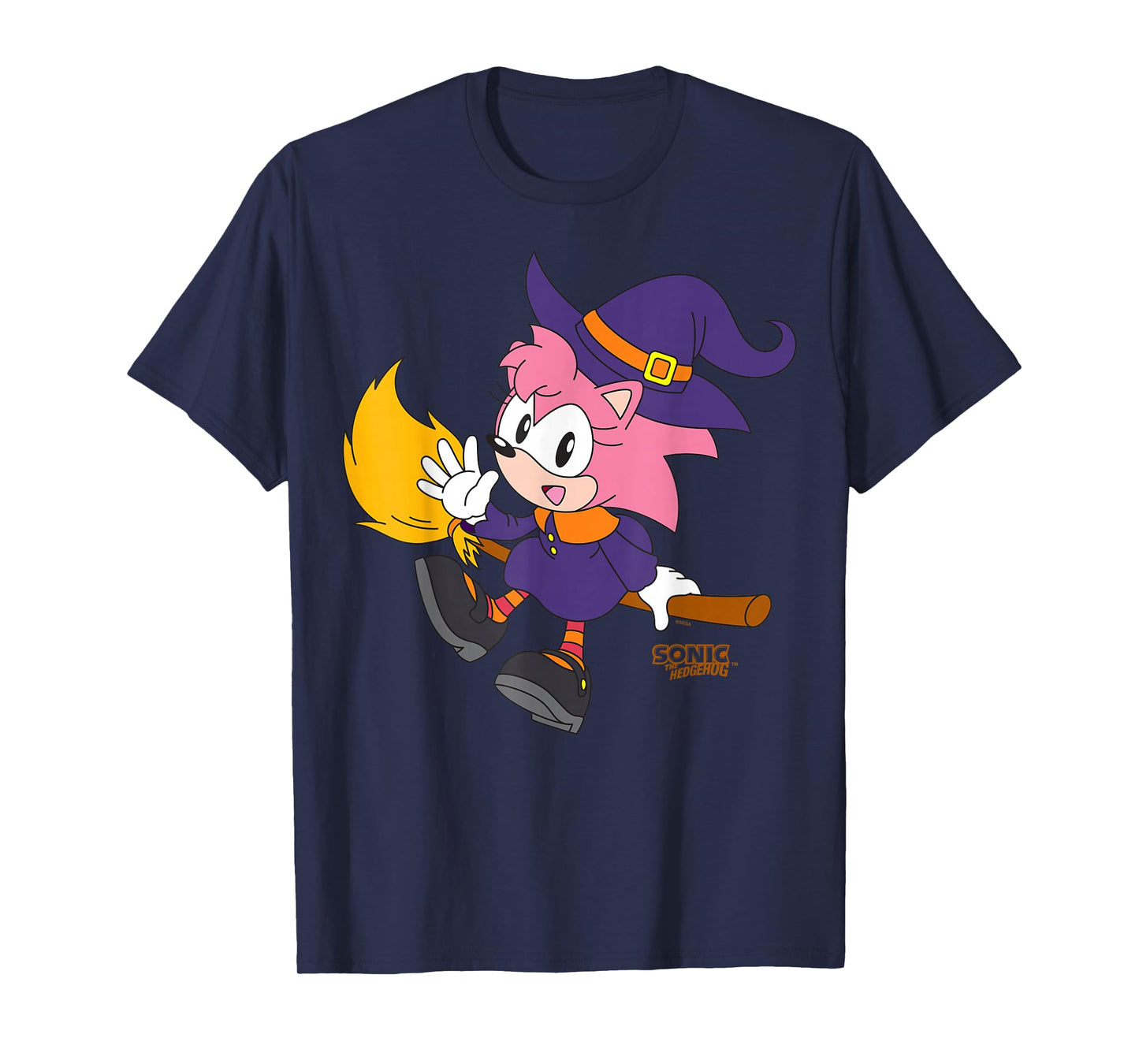 Sonic The Hedgehog Halloween Amy Witch Disguise T-Shirt