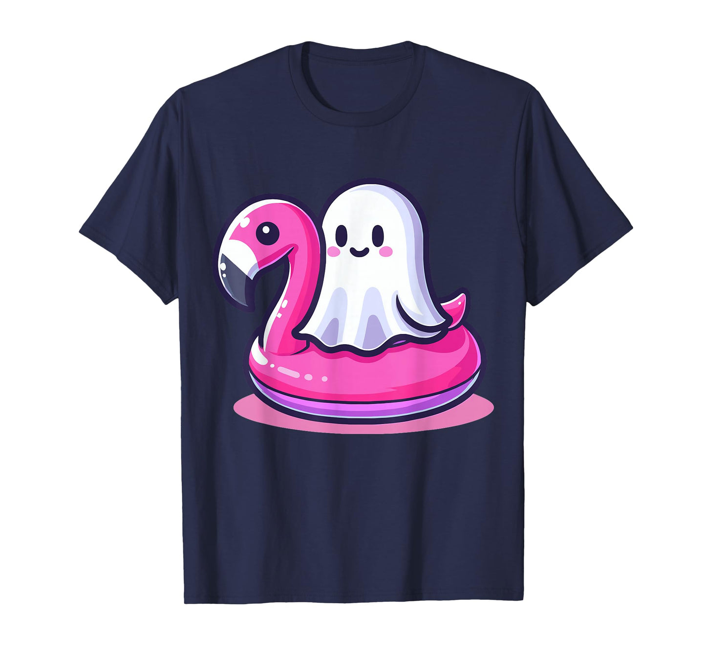 Ghost and Flamingo Halloween T-Shirt