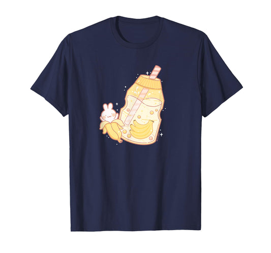 Banana Milk Drink Cute Bunny Kawaii Aesthetic T-Shirt